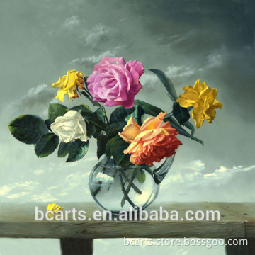 Beautiful flower in vases painting for decoration